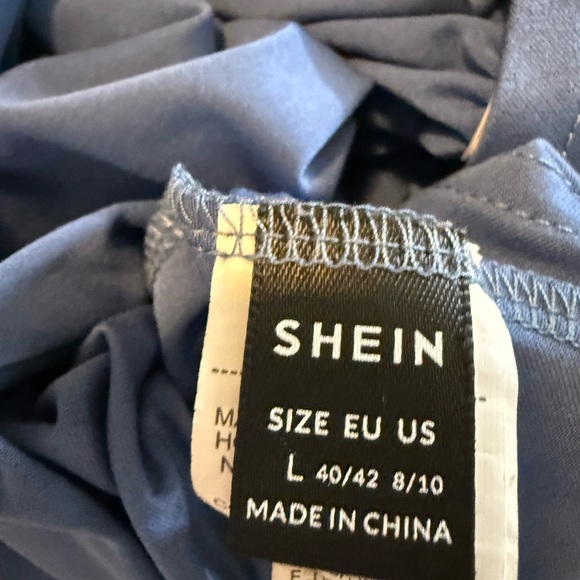 SHEIN One Shoulder Blue Dress - Picture 2 of 3